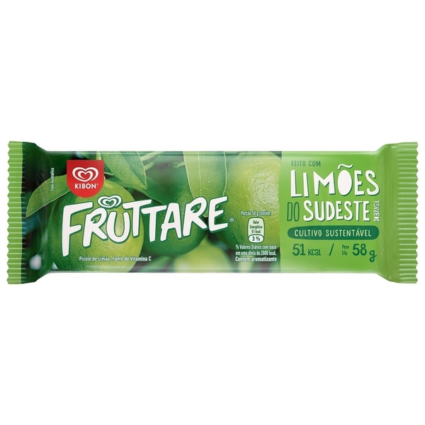 Sorvete KIBON Fruttare Palito Limao - 58G