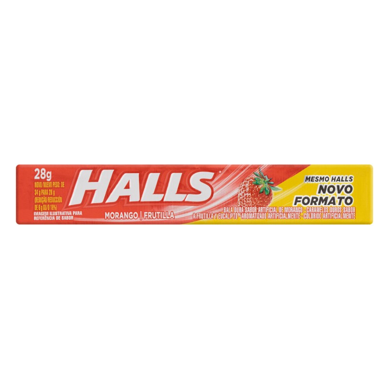 PASTILHA HALLS 27,5G MORANGO