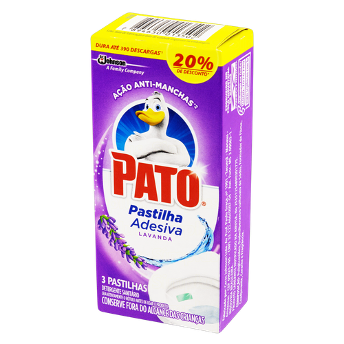 PASTILHA ADESIVA PATO C/3 20%GTS LAVANDA