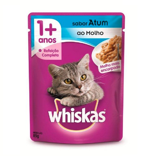 RACAO P/GATOS WHISKAS 85G ATUM